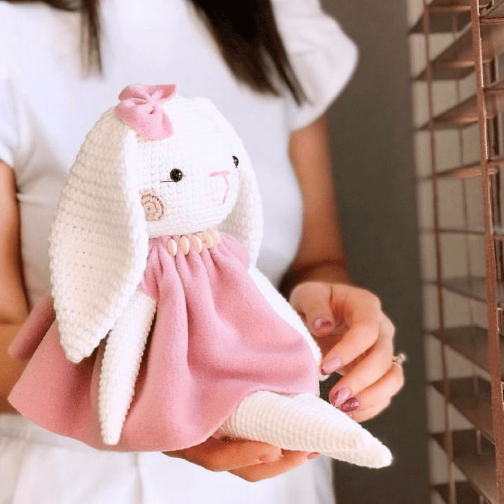 minihobievi Kitler Uzun Kulak Bunny Amigurumi Soft Bunny Kiti