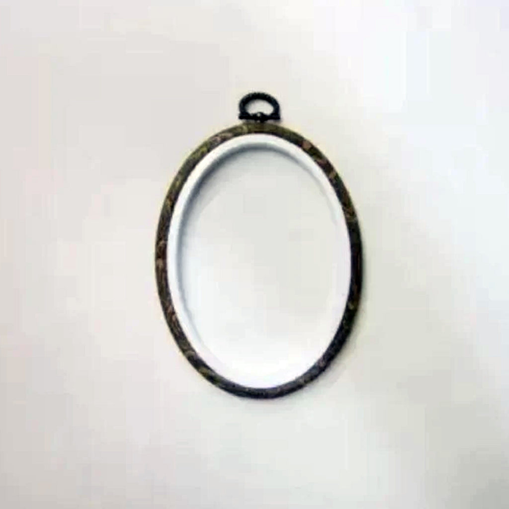 minihobievi Ahşap Kasnak Oval Çerçeve Kasnak - 11.5x15 cm